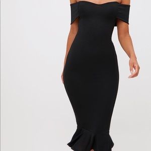 Black Midi off shoulder dress